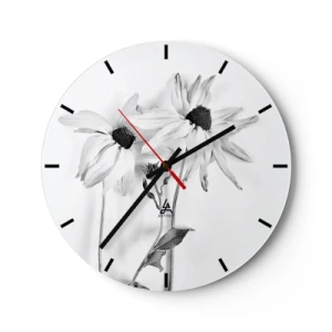 Wall clock - Clock on glass - No one Wants To Be Alone - 40x40 cm