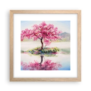 Poster in light oak frame - Spring Holiday - 30x30 cm
