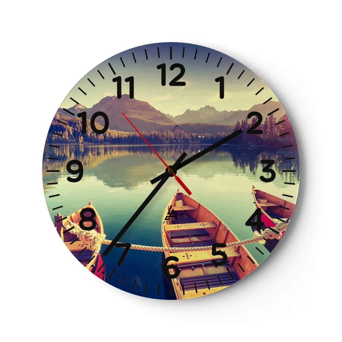 Wall clock - Clock on glass - Following Her Rules - 30x30 cm