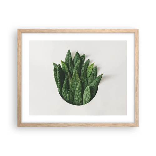 Poster in light oak frame - Untamed Curiosity - 50x40 cm