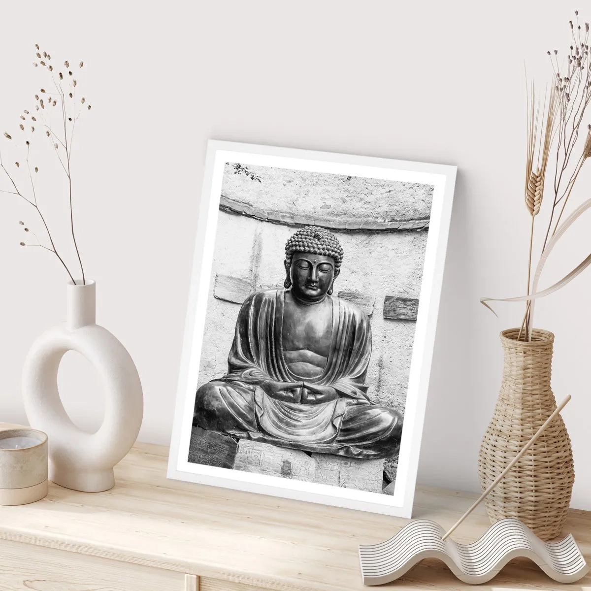 Poster in white frmae - At the Source of Peace - 61x91 cm