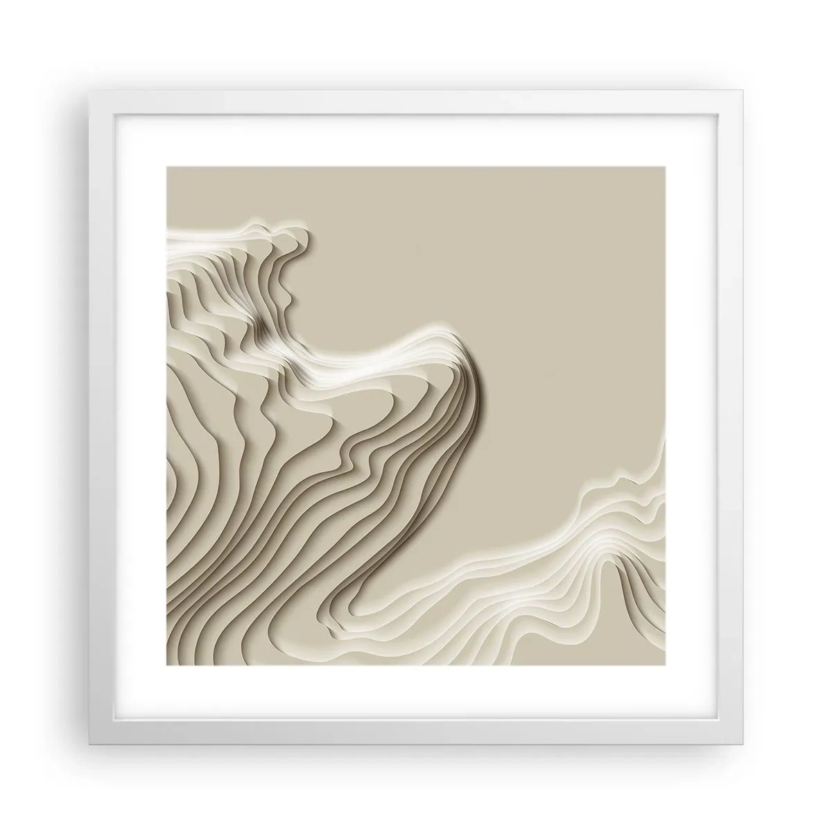 Poster in white frmae - Topography of Art. - 40x40 cm
