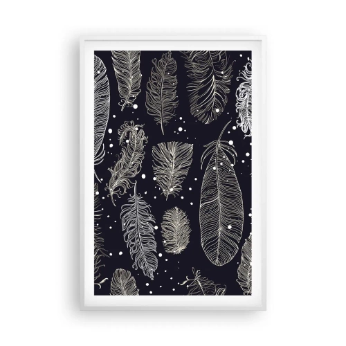 Poster in white frmae - Feathery Lace - 61x91 cm