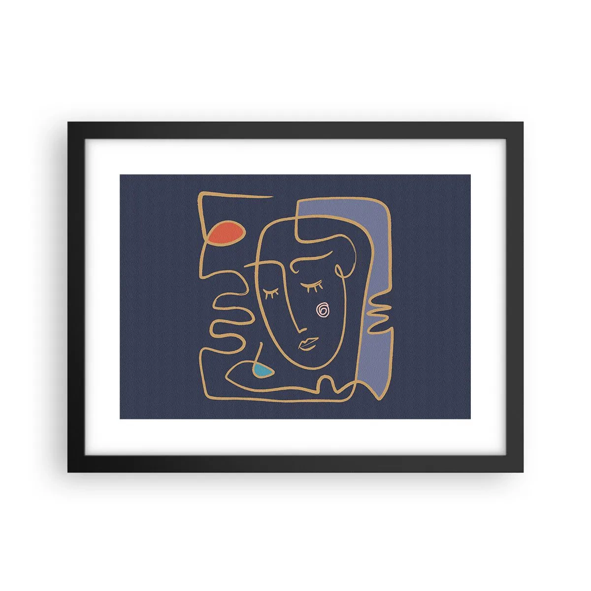 Poster in black frame - Deeply In Thoughts - 40x30 cm