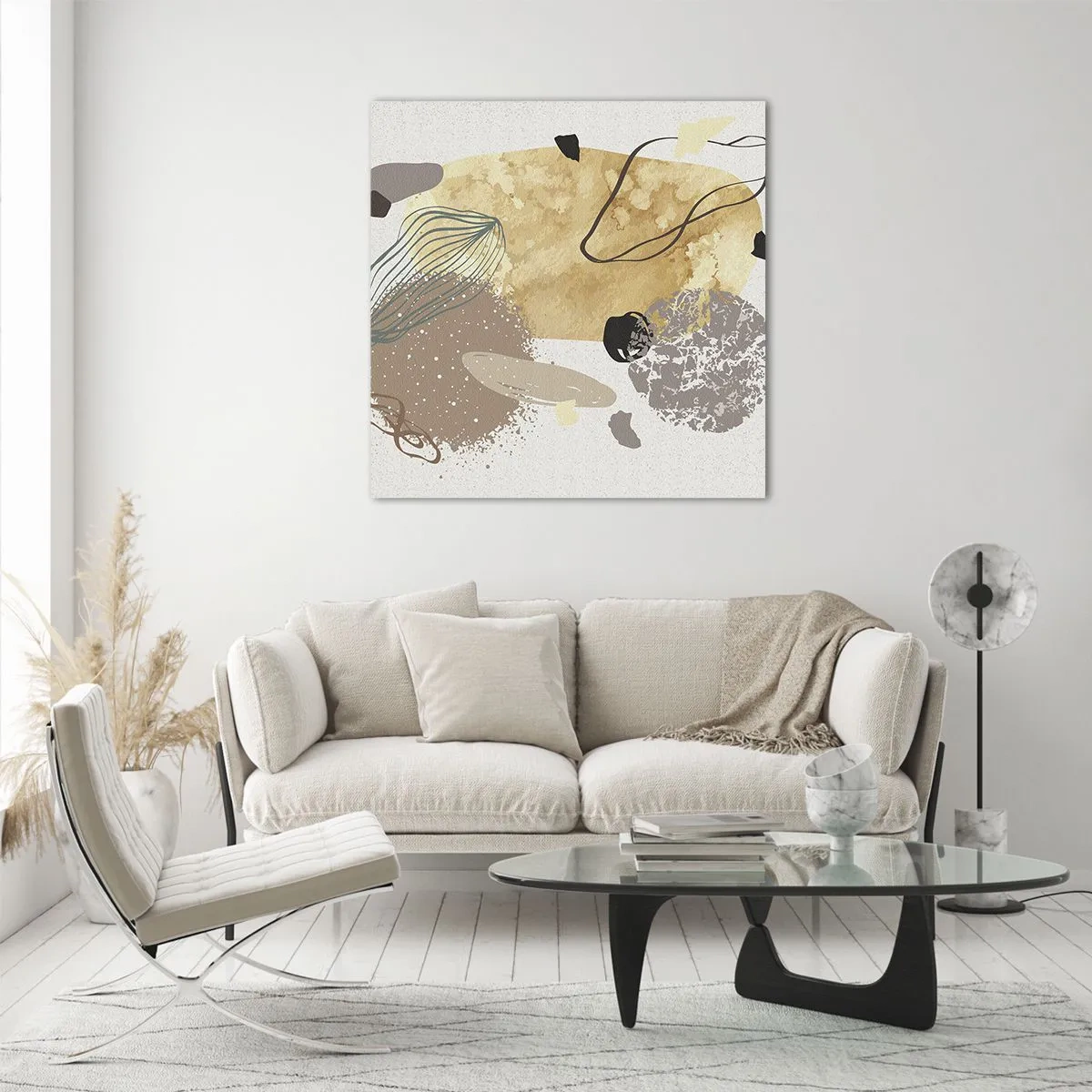 Glass picture - Applied Splashing - 70x70 cm