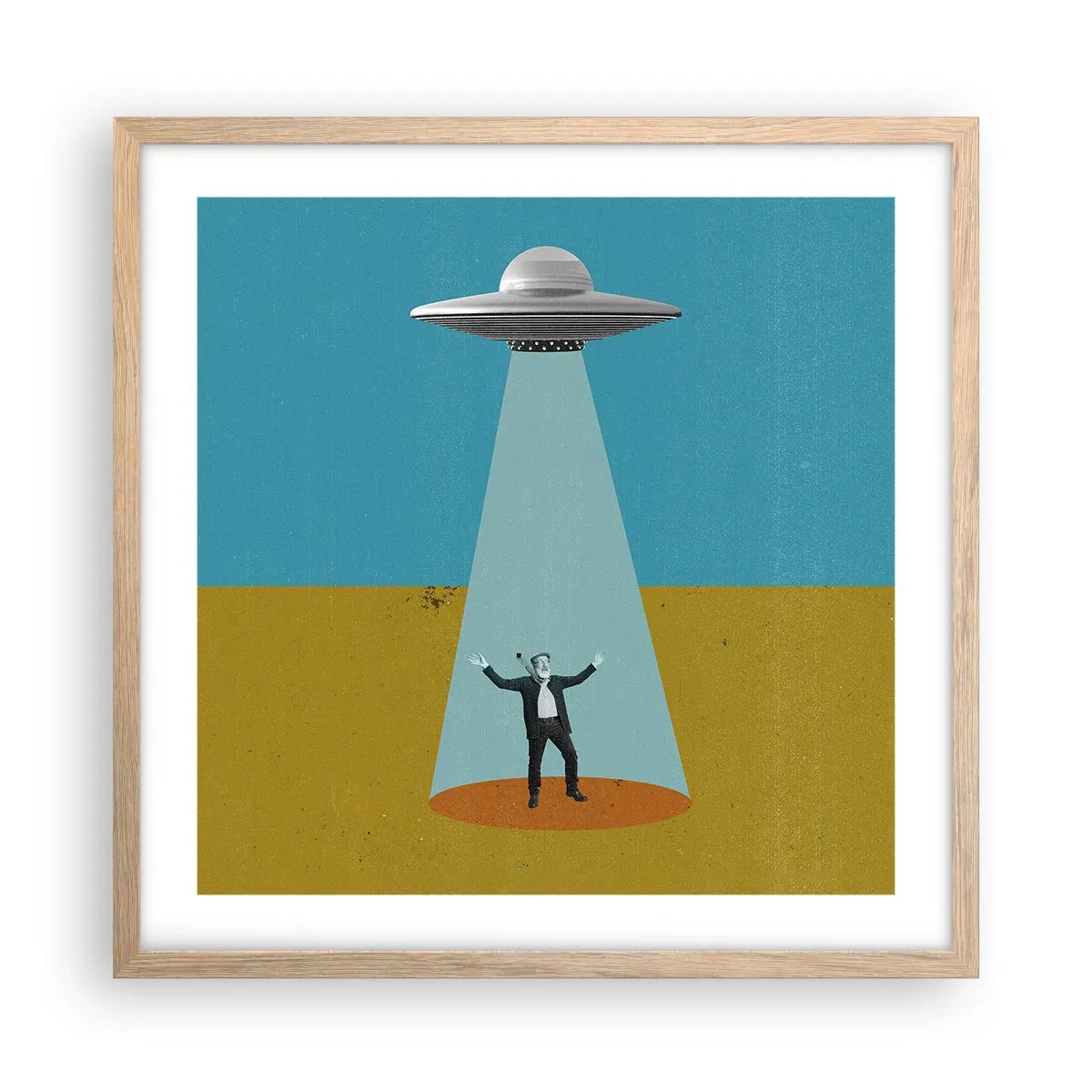 Poster in light oak frame - Close Encounter - 50x50 cm