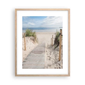 Poster in light oak frame - Until the Horizon - 40x50 cm