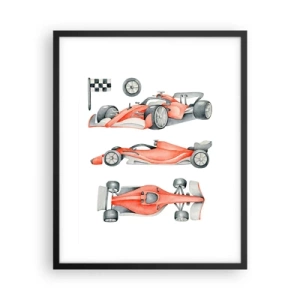Poster in black frame - Race for the Dreams - 40x50 cm