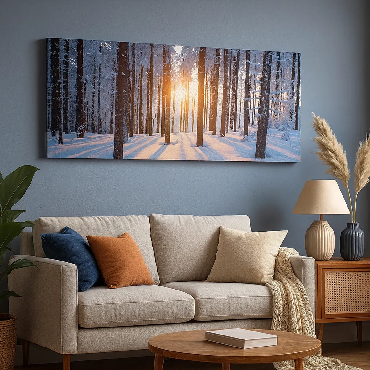 Canvas picture - Clearly Black on White - 30x30 cm