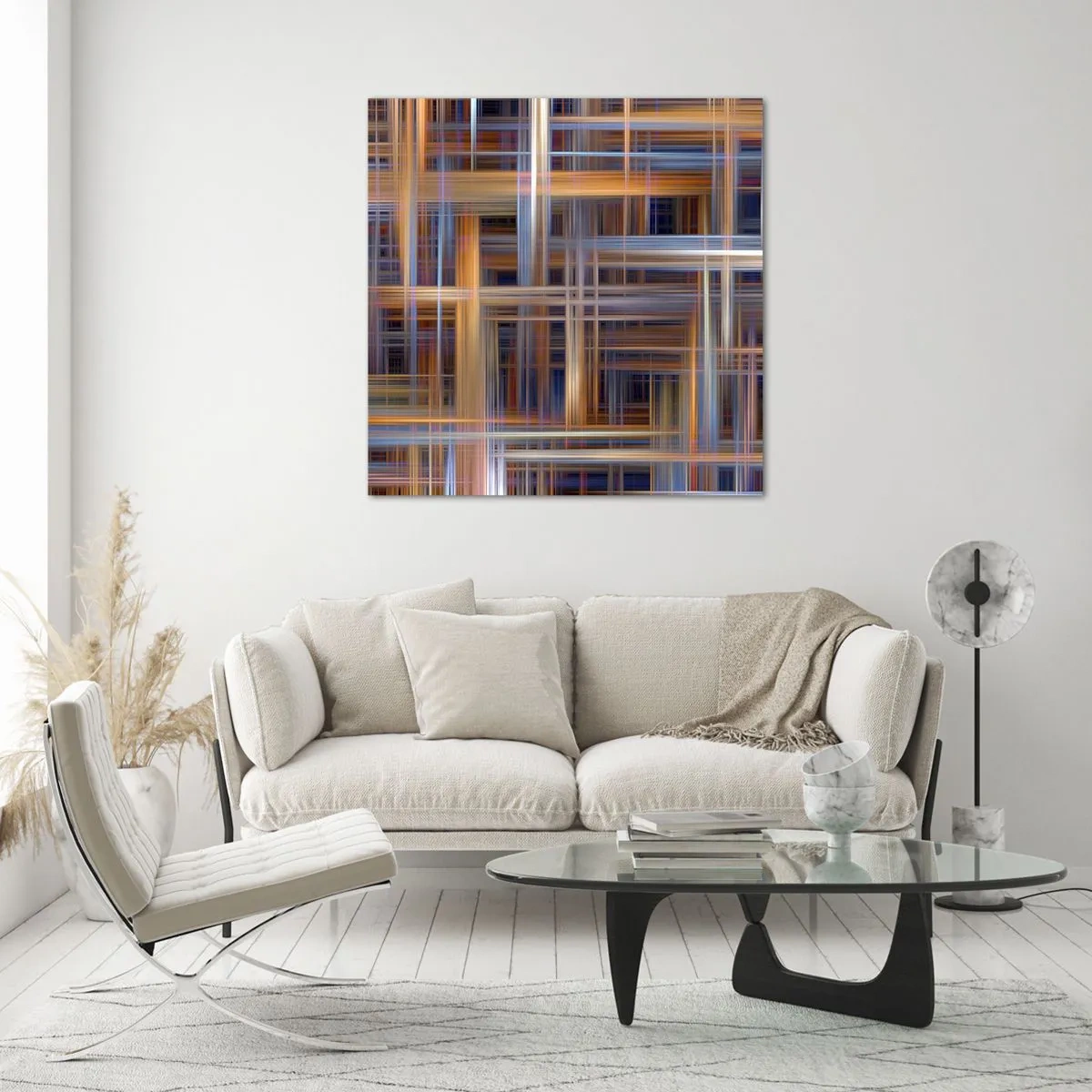 Glass picture - Light Woven - 70x70 cm