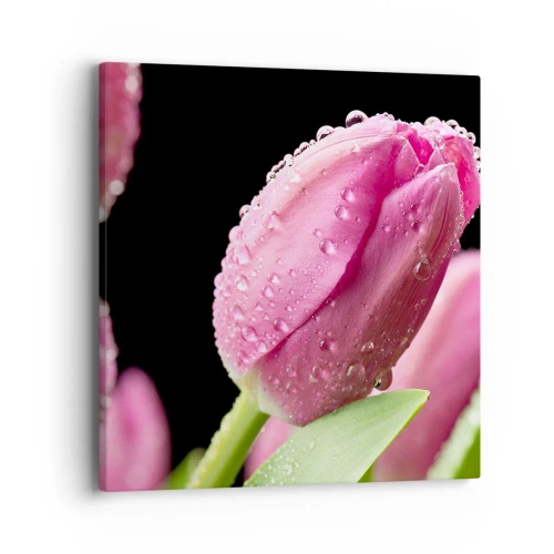 Canvas picture - Lilac Dream in a Dew - 40x40 cm