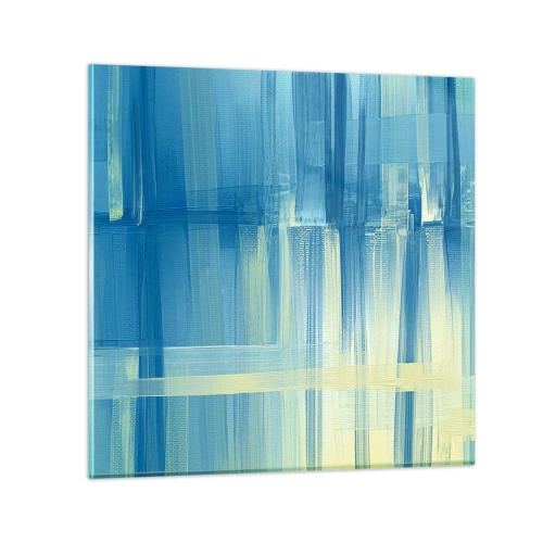 Glass picture - Composition In Turquoise - 70x70 cm