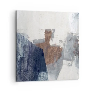 Canvas picture - Blue and Brown Shapes - 50x50 cm