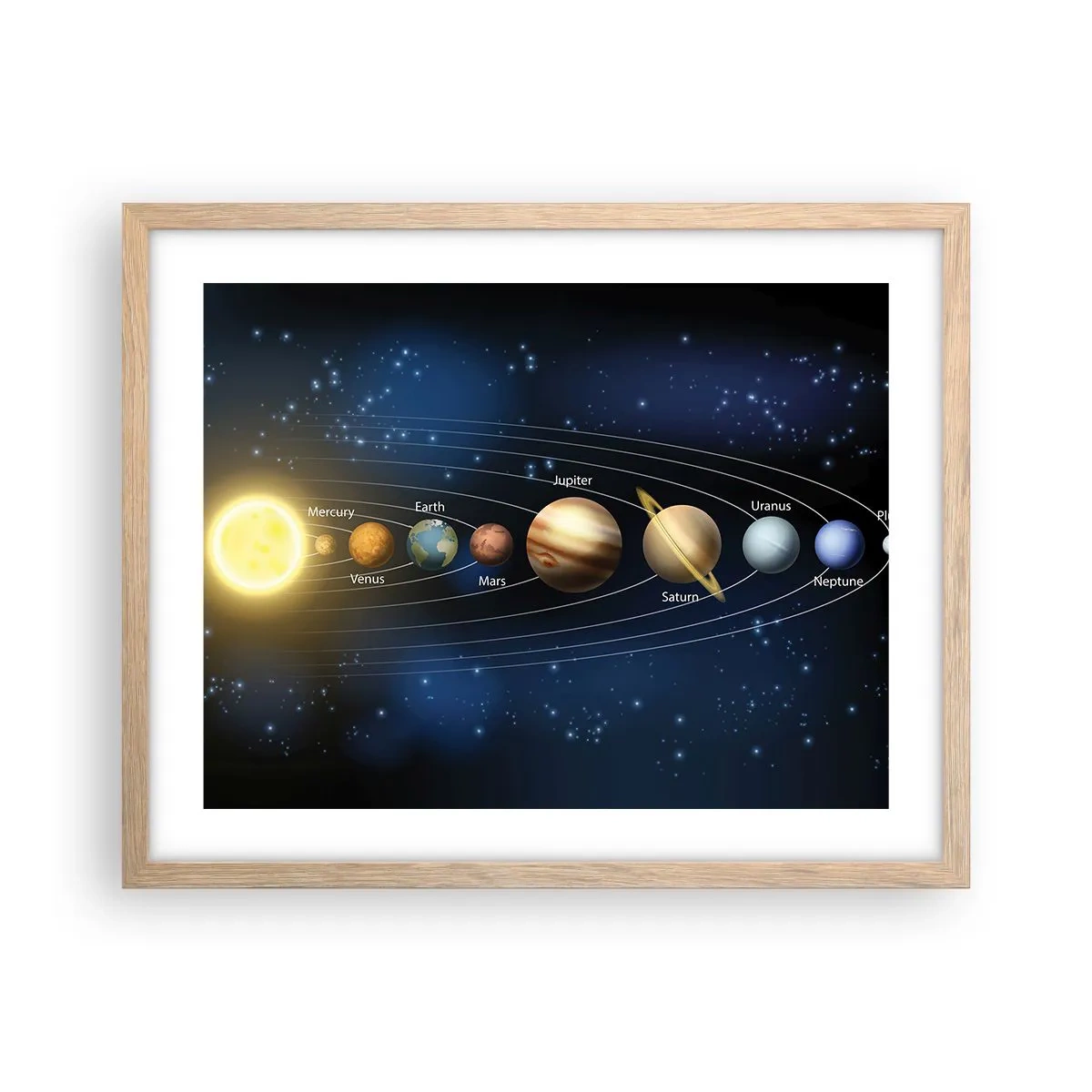 Poster in light oak frame - One in Ten - 50x40 cm