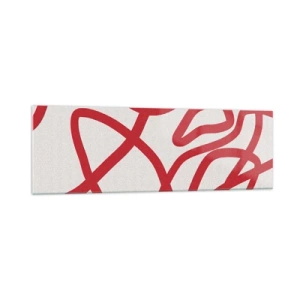 Glass picture - Red on White - 160x50 cm