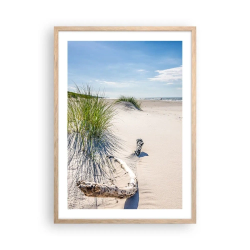 Poster in light oak frame - The Most Beautiful? Baltic One - 50x70 cm