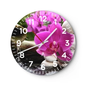 Wall clock - Clock on glass - You Are Already Resting - 40x40 cm