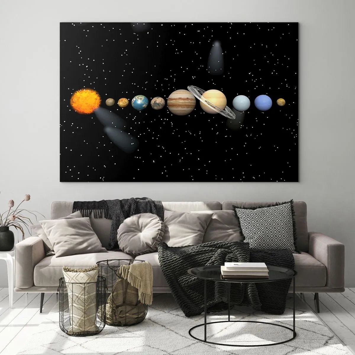 Glass picture - Planets are Revolving - 100x70 cm