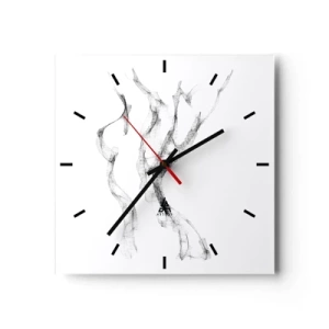 Wall clock - Clock on glass - Beautiful and Strong - 40x40 cm