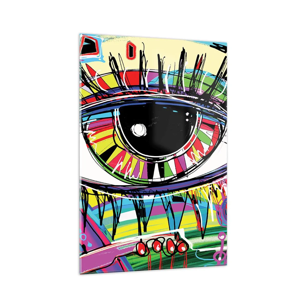 Glass picture - Colourful Eye - Colourful Soul - 70x100 cm