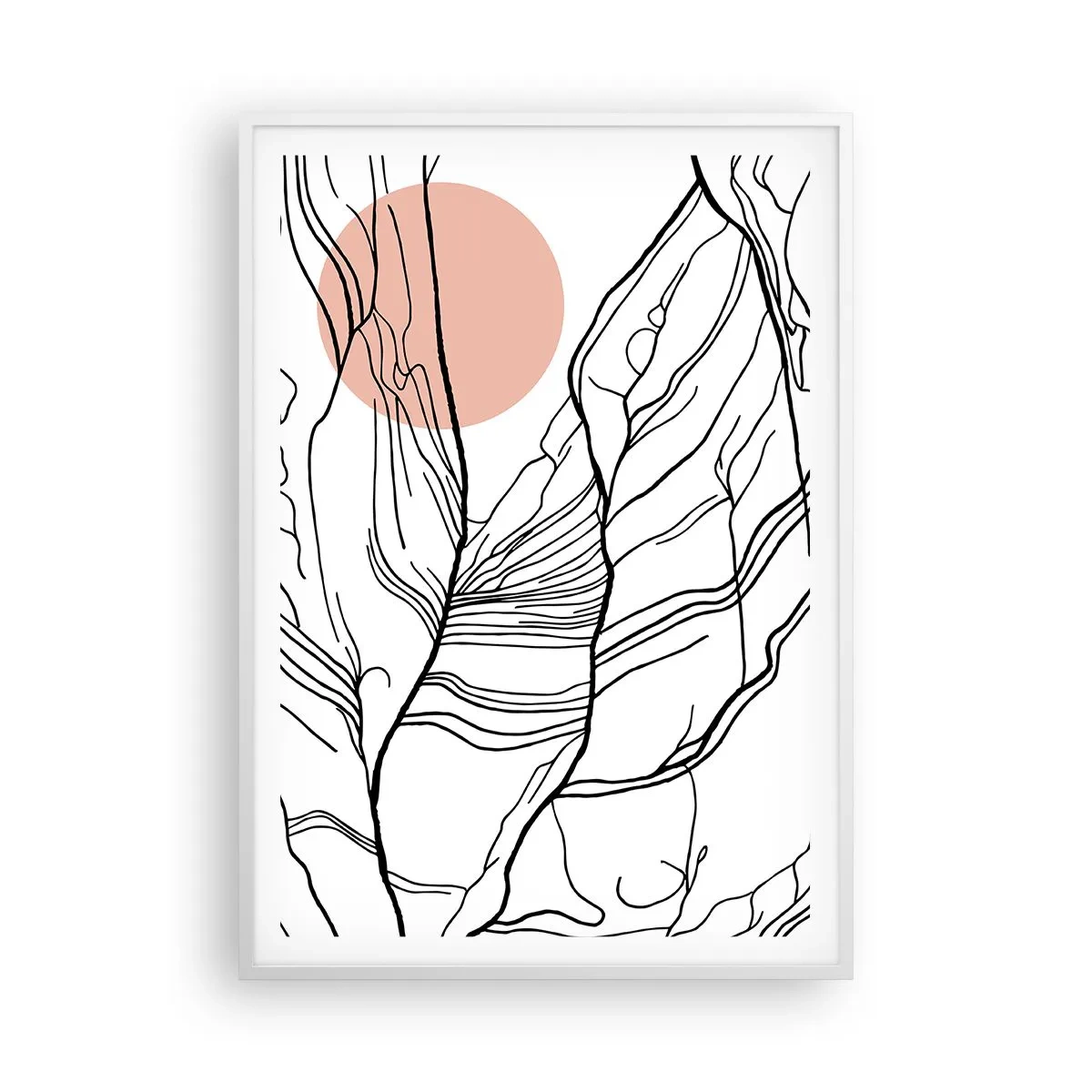 Poster in white frmae - In a Web of Twigs - 70x100 cm