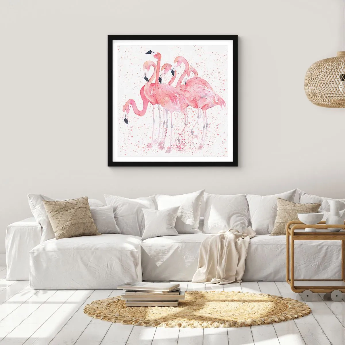 Poster in black frame - Pink Power - 30x30 cm