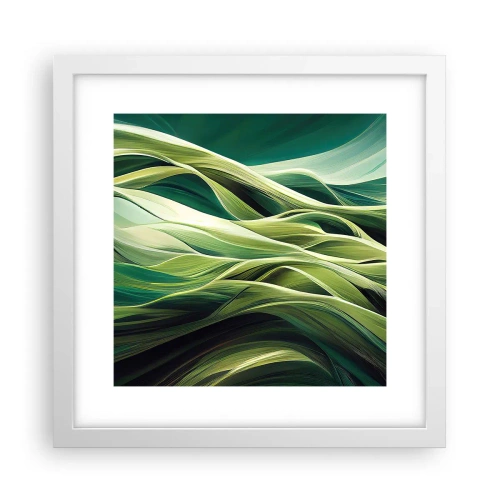 Poster in white frmae - Abstract Playing Green - 30x30 cm