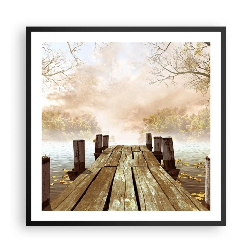 Poster in black frame - Gentle Sadness of Autumn - 60x60 cm