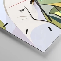 Clock face with lines