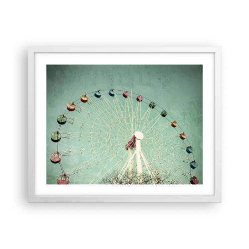 Poster in white frmae - Come Have Fun - 50x40 cm