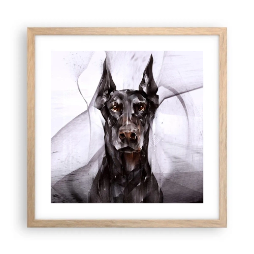 Poster in light oak frame - Born to Nobility - 40x40 cm