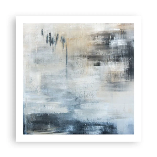Poster - Behind the Curtain of Blue - 60x60 cm