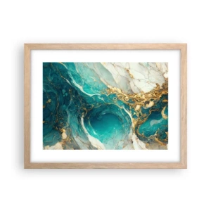 Poster in light oak frame - Composition with Veins of Gold - 40x30 cm
