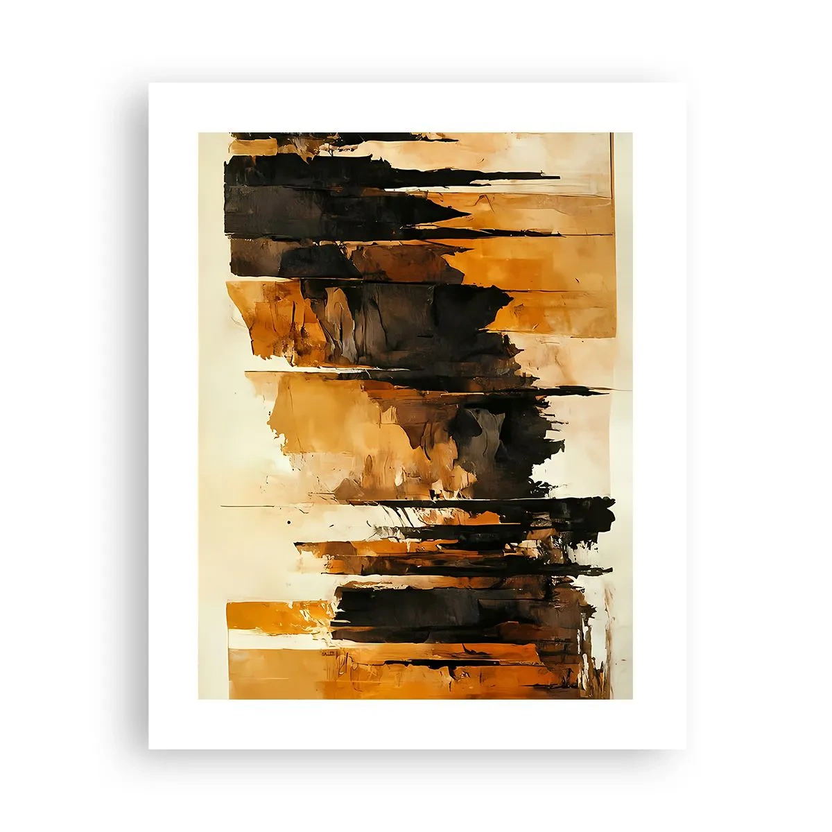Poster - Harmony of Black and Gold - 40x50 cm