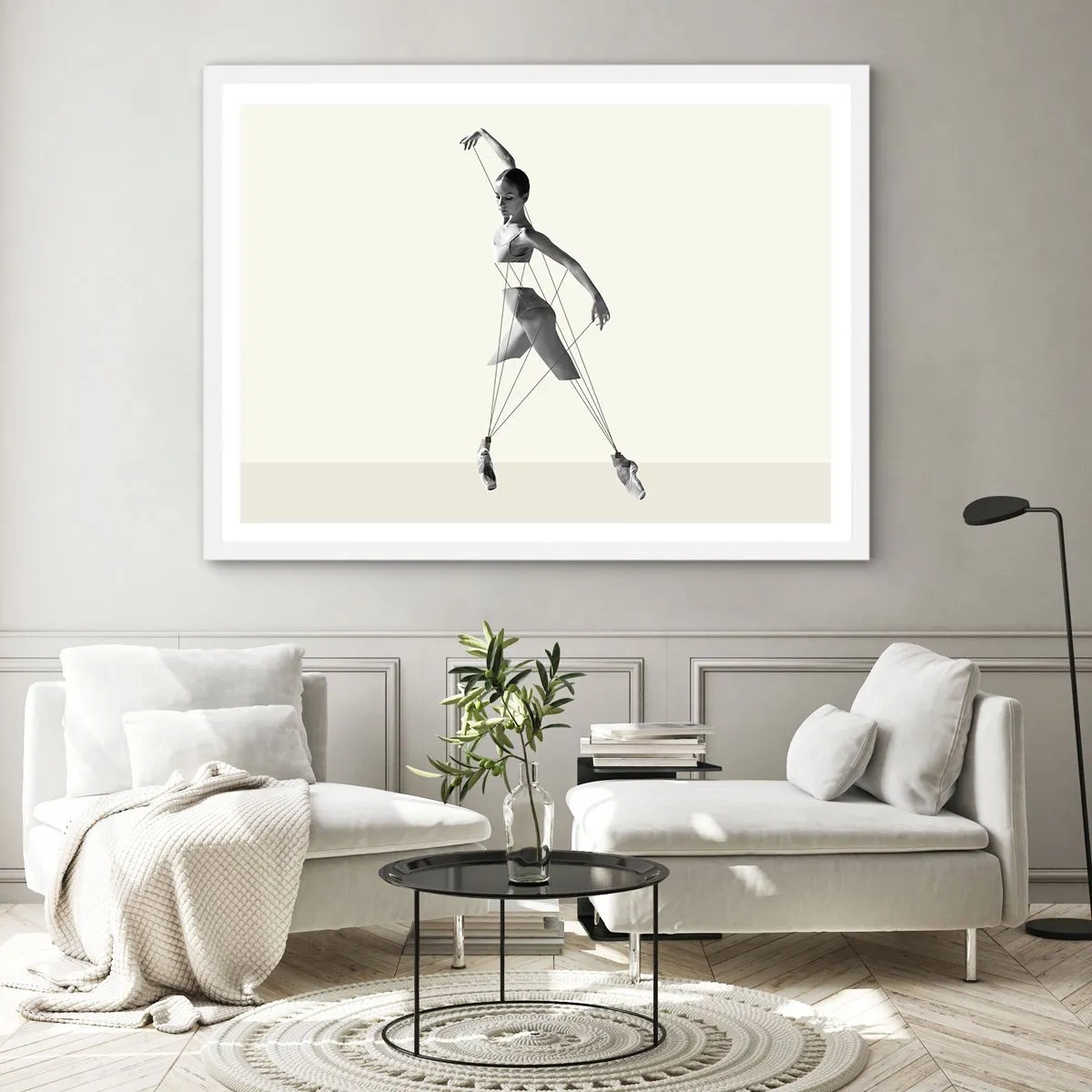 Poster in white frmae - In the Theatre of the World - 50x40 cm