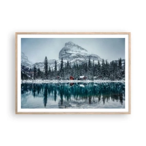 Poster in light oak frame - Canadian Retreat - 100x70 cm