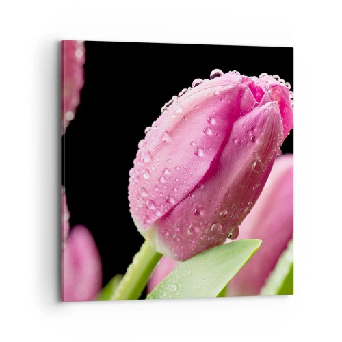 Canvas picture - Lilac Dream in a Dew - 70x70 cm