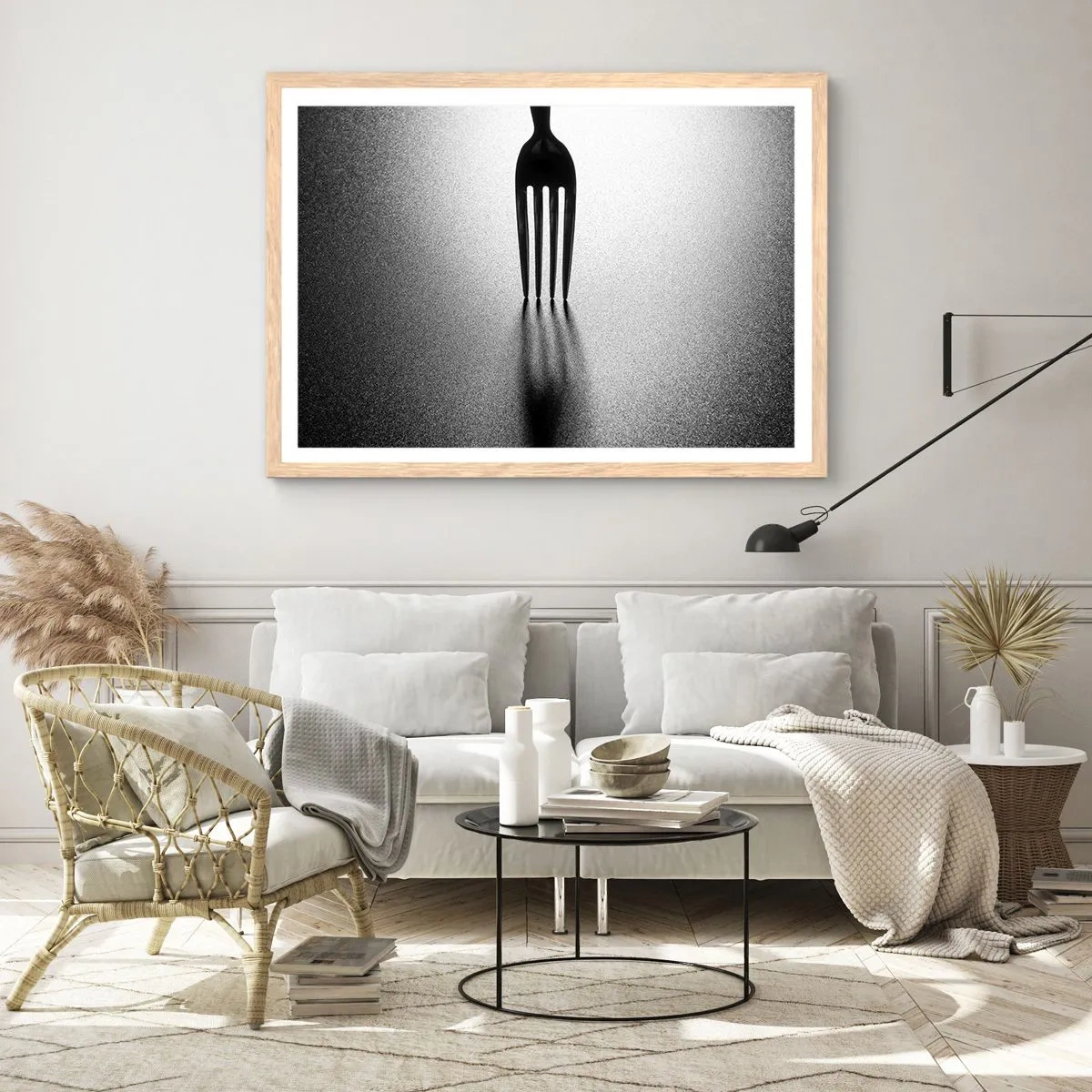 Poster in light oak frame - Light and Shade - 40x30 cm