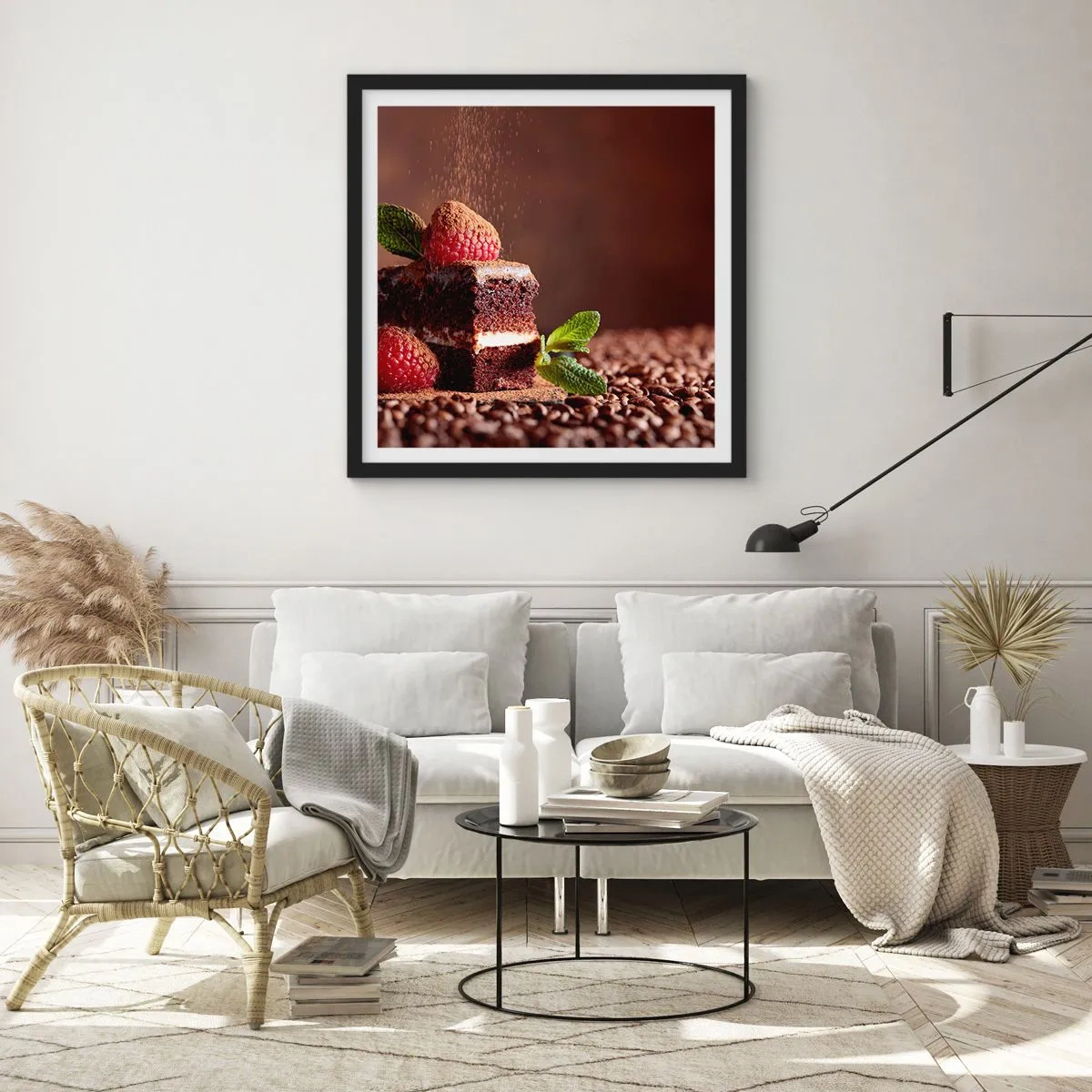 Poster in black frame - Life Is Sweet - 60x60 cm