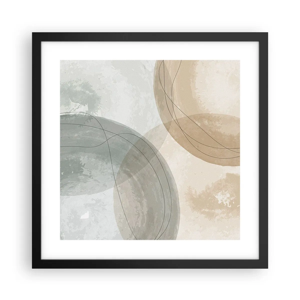 Poster in black frame - Permeation of Worlds - 40x40 cm