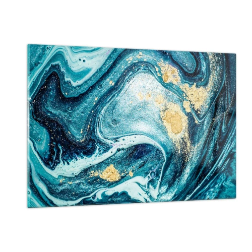 Glass picture - Blue Whirl - 120x80 cm