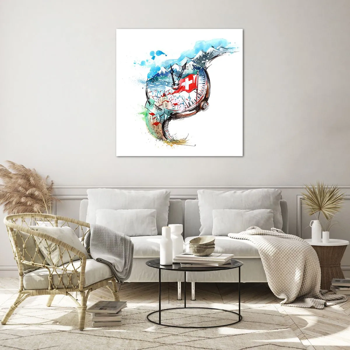 Glass picture - Spirit of Switzerland - 40x40 cm