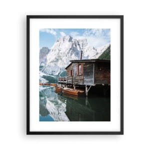 Poster in black frame - Crystal, Mountain Morning - 40x50 cm