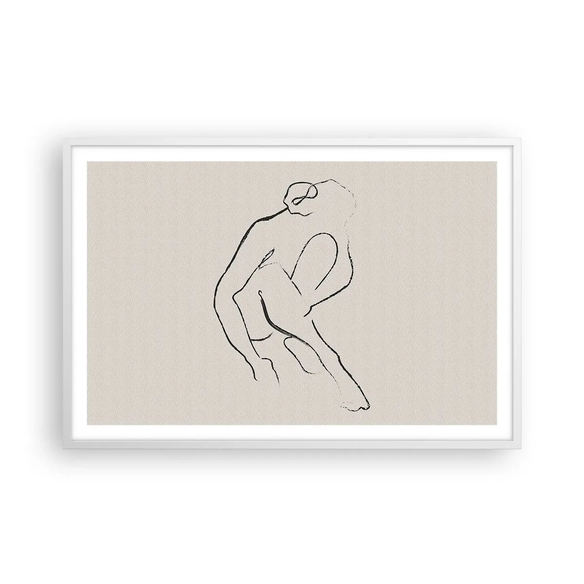 Poster in white frmae - Intimate Sketch - 91x61 cm