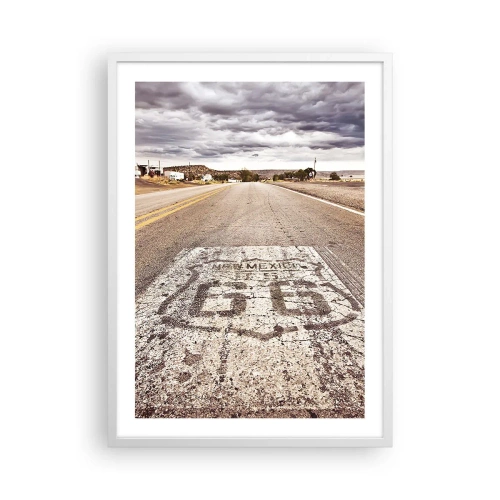 Poster in white frmae - Mother Road - American Legend - 50x70 cm
