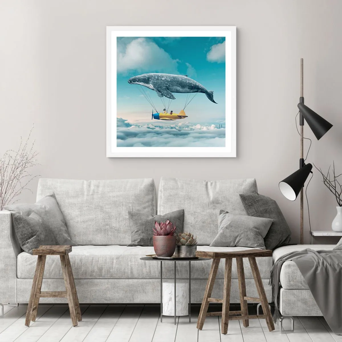 Poster in white frmae - Why Not? - 60x60 cm