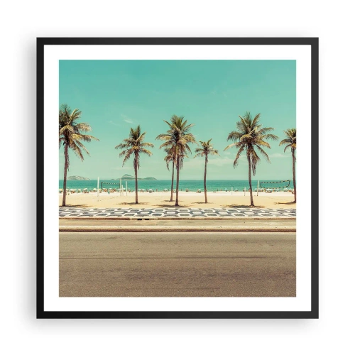Poster in black frame - By the Beach - 60x60 cm