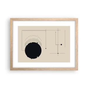 Poster in light oak frame - Springy and Dynamic Composition - 40x30 cm