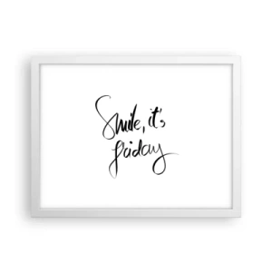 Poster in white frmae - True Joy - 40x30 cm