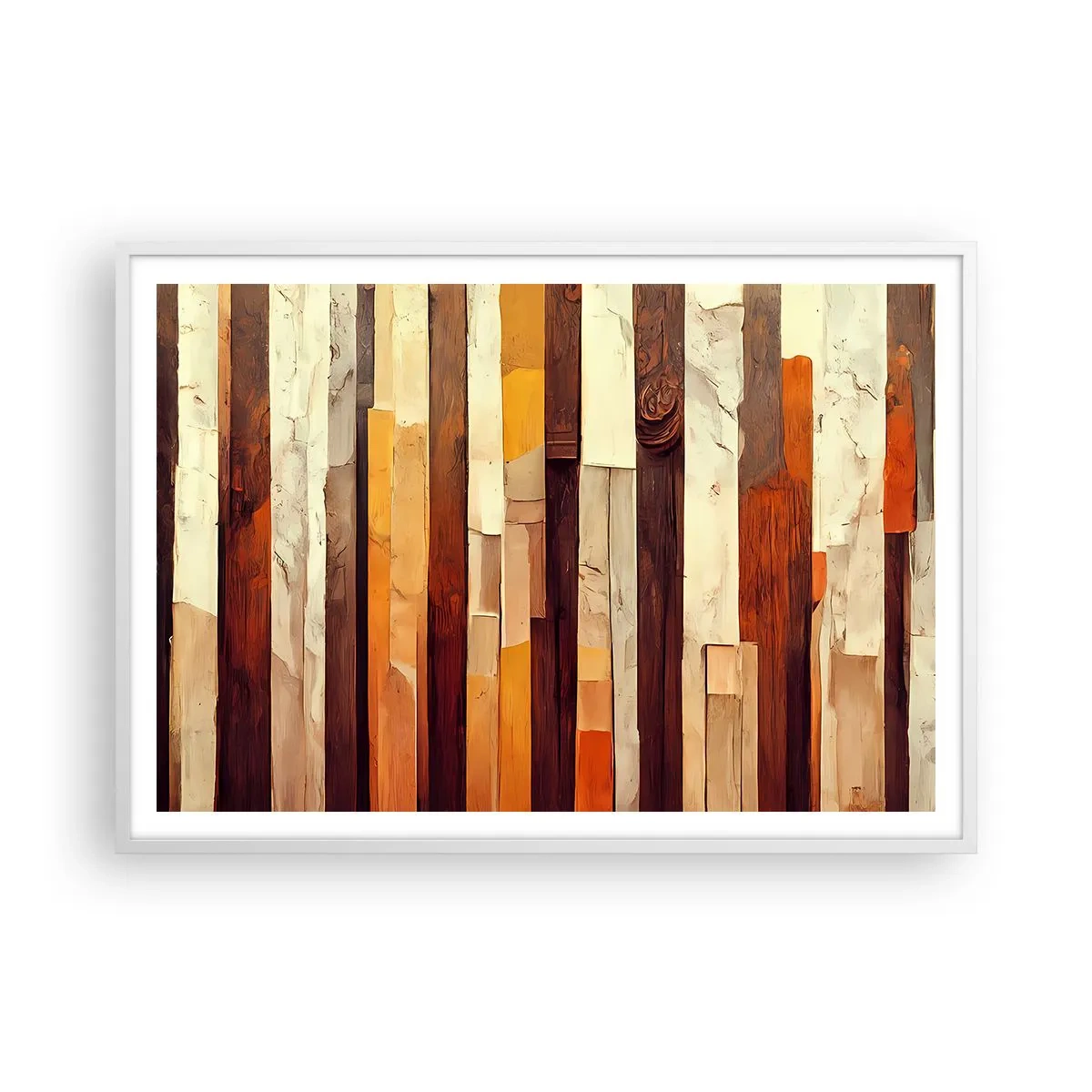 Poster in white frmae - Anthem of Forest Birds - 100x70 cm